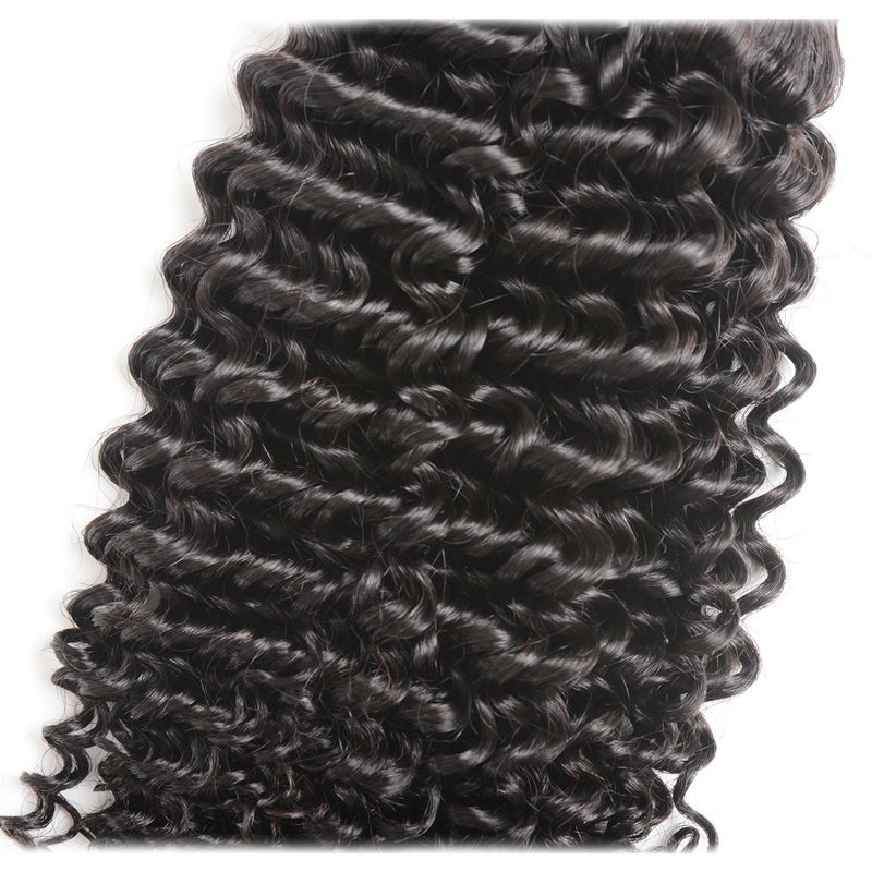 Peiyulex Brazilian Curly Bundles Human Hair Brazilian Kinky Curly Weave 4 Bundles Human Hair 100% Unprocessed Brazilian Virgin Human hair Natural Color (Curly Bundles, 4x10 Inch) - Image 5